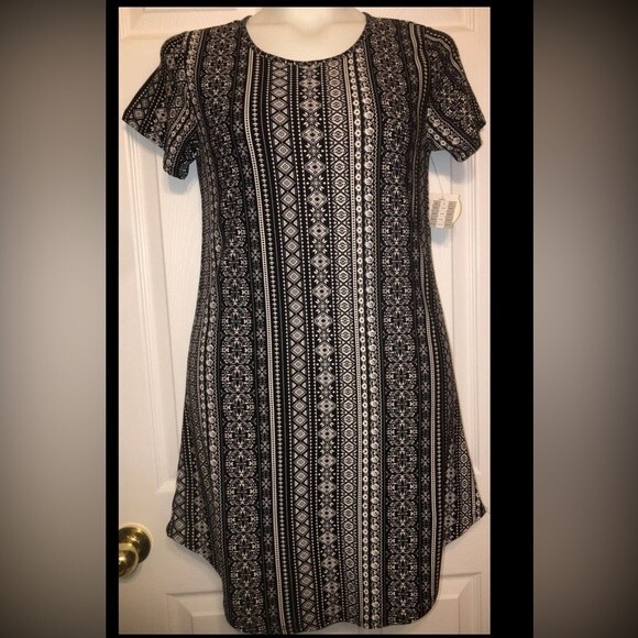 Bobbie Brooks Sz S Black / White Stripe Dress NEW NWT - Picture 2 of 3